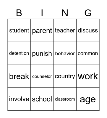 Bingo Card