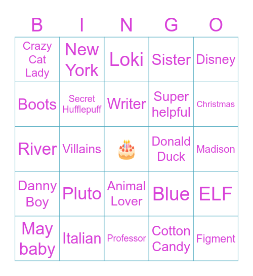 Carolyn Birthday 🎂 Bingo Card