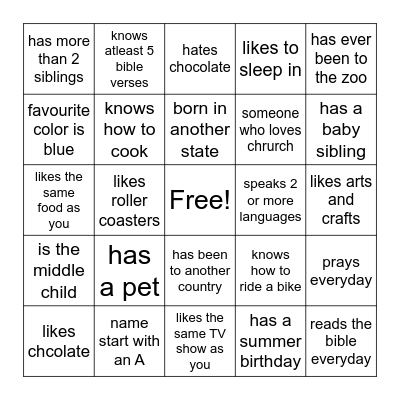 Find-A-Person who.. Bingo Card