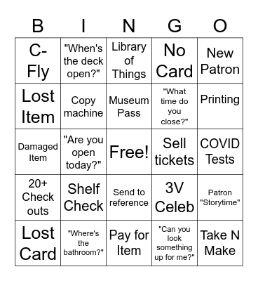 LIBRINGO Bingo Card