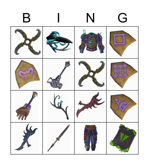 Reborn Order PvM Bingo Card