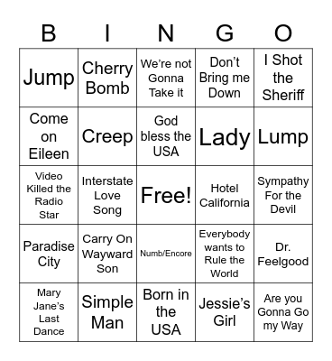 Memorial Day Bingo Card