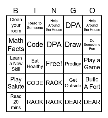June Bingo Card