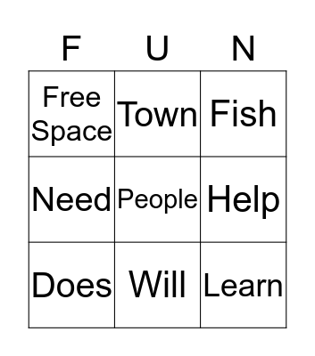 Bingo! Bingo Card