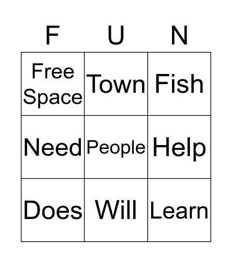 Bingo! Bingo Card