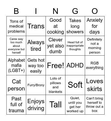 How much like Christina are you? Bingo Card