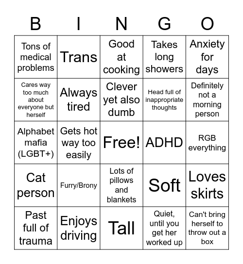 How much like Christina are you? Bingo Card