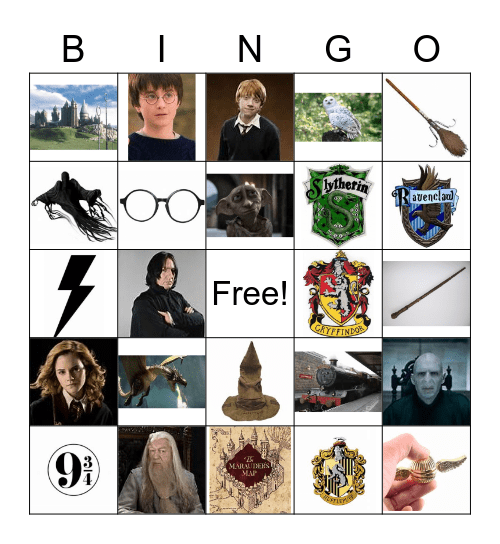 Harry Potter Bingo Card