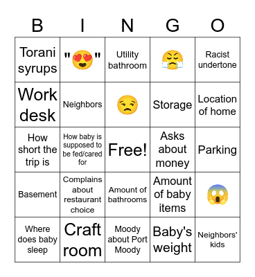 Connie Bingo Card