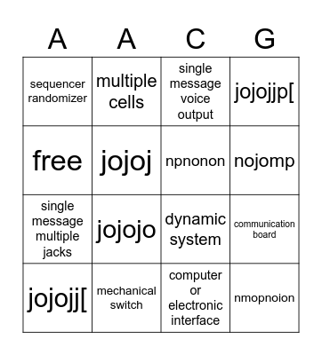 AT tools Bingo Card