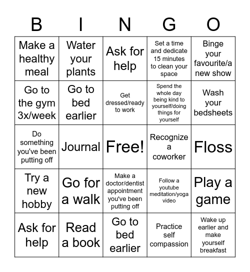 Kayla's BINGO! Bingo Card