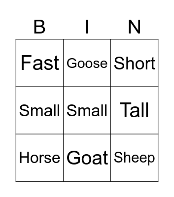 Bingo Card