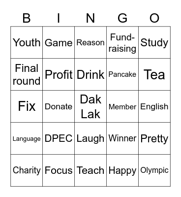 DPEC BINGO 04/06 Bingo Card