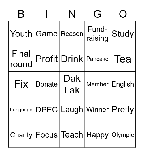 DPEC BINGO 04/06 Bingo Card