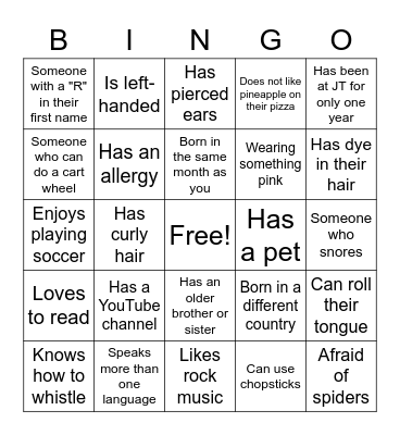 ICE BREAKER BINGO Card