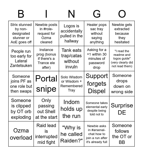 BA Bingo Card