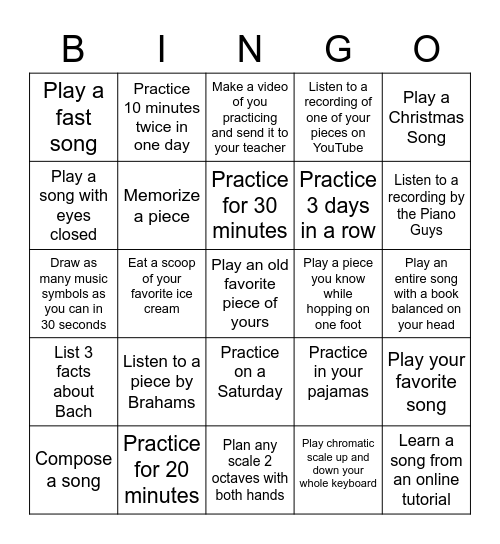 Summer Bingo Challenge Bingo Card