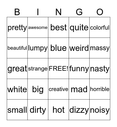 A Bingo Card