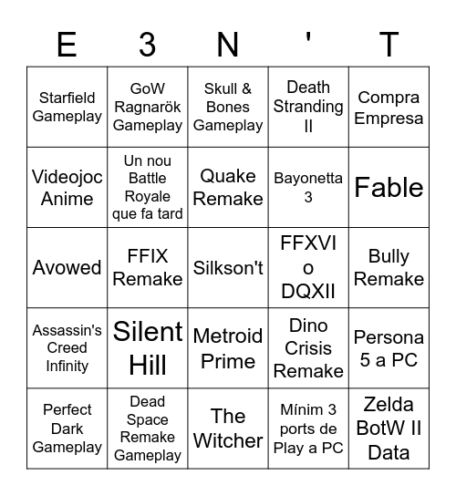 Bingo de Yelo Bingo Card