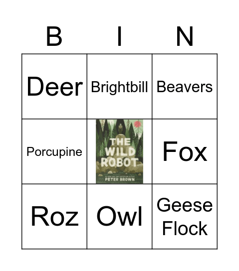 Wild Robot BINGO Card