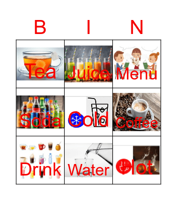 飲料單字複習 Bingo Card
