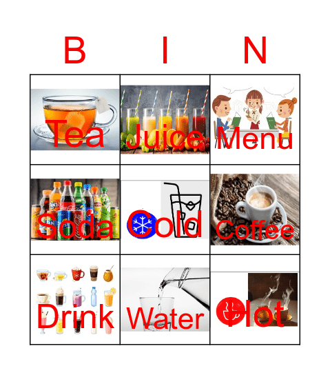 飲料單字複習 Bingo Card
