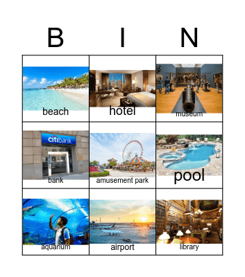 Out and About Bingo Card