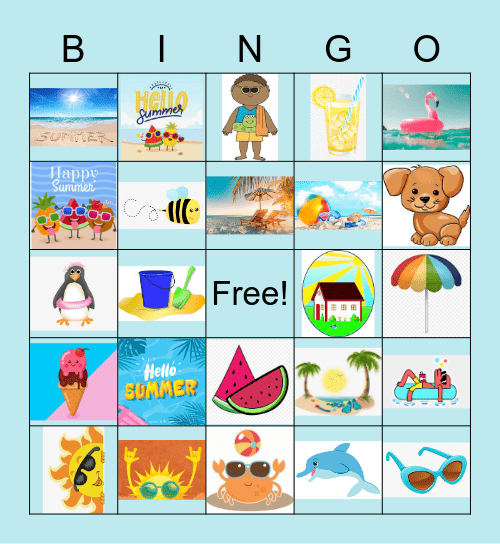 Summer Images Bingo Card