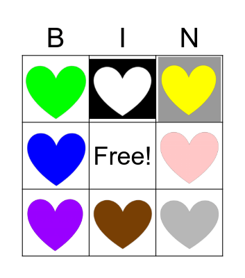 color Bingo Card