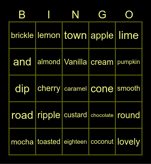 Yearly Bingo Card