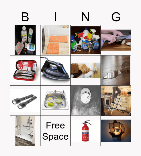 Home Safety and Hazards Bingo Card