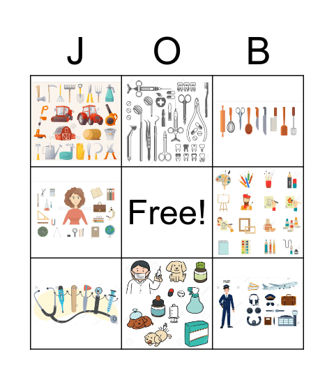 Job/Occupation Bingo Card