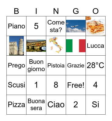 Erasmus - Italy 2022 Bingo Card