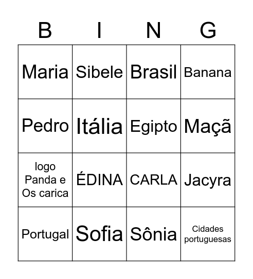 NOMES Bingo Card