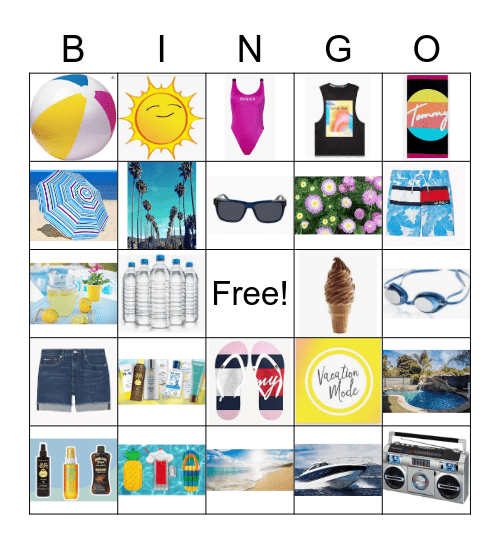 Summertime Slam Bingo Card