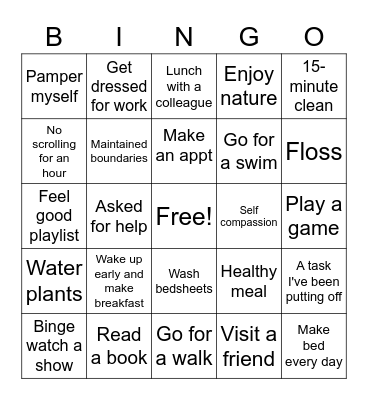 Stacey's Bingo Card