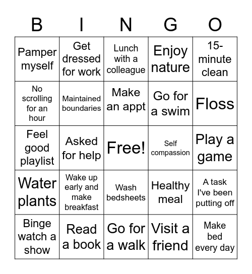 Stacey's Bingo Card