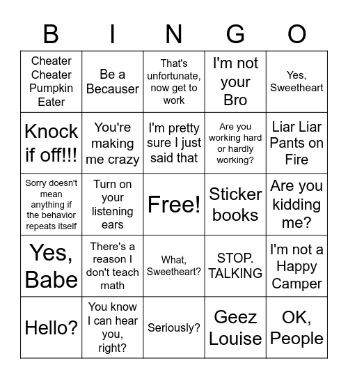 Bingo Moran 2022 Bingo Card