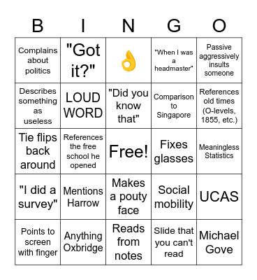 Barnaby Bingo Card