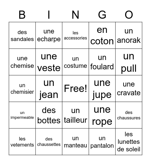 Bingo Card