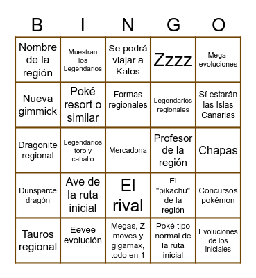 Pokémon Escarlata y Violeta (Tráiler de 1 de Junio) Bingo Card