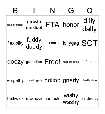 MAY 31 WOW game Bingo Card