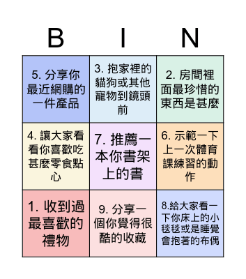Distance Learning 2022 Bingo Card