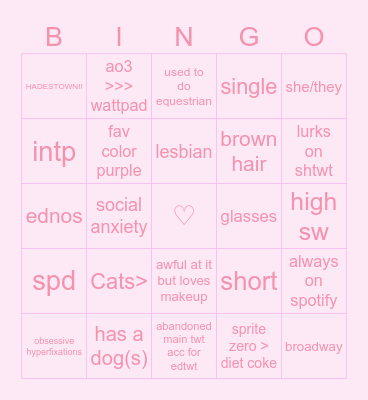 allieaaq bingo Card