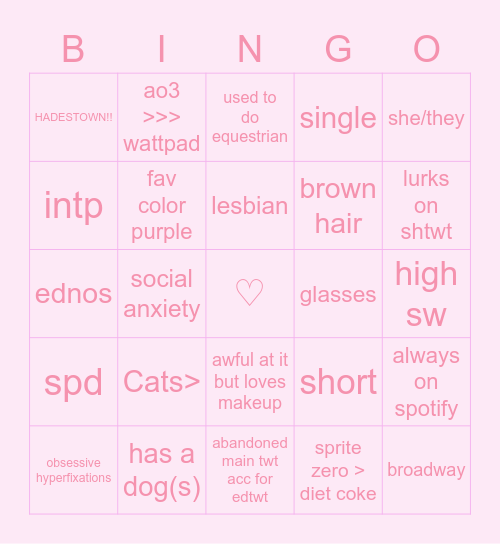 allieaaq bingo Card