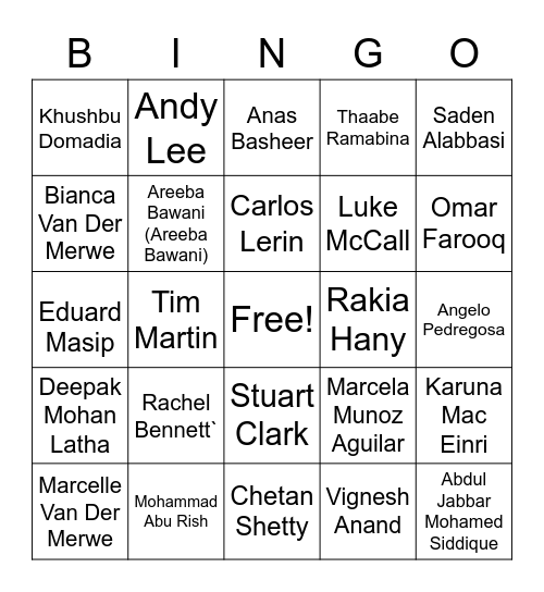 Gensler Bingo Card