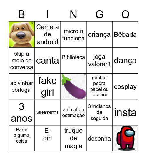 OMEGLE BINGO Card