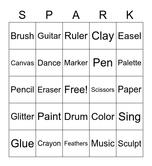 Spark Bingo Card