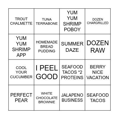Bingo Card