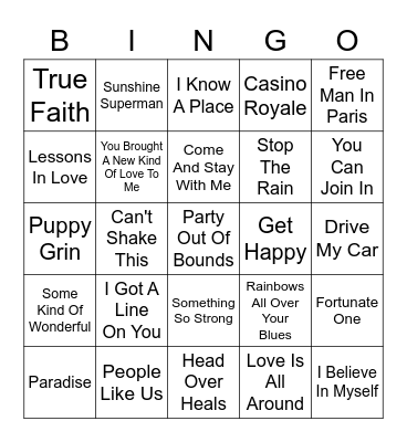 Vinyl Bingo - Merry Month Of May Edition Bingo Card